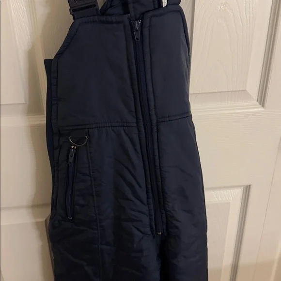 '80s Vintage Ski Lion Ski Snow Snowboarding Bib Overalls Navy Size M - Picture 6 of 7